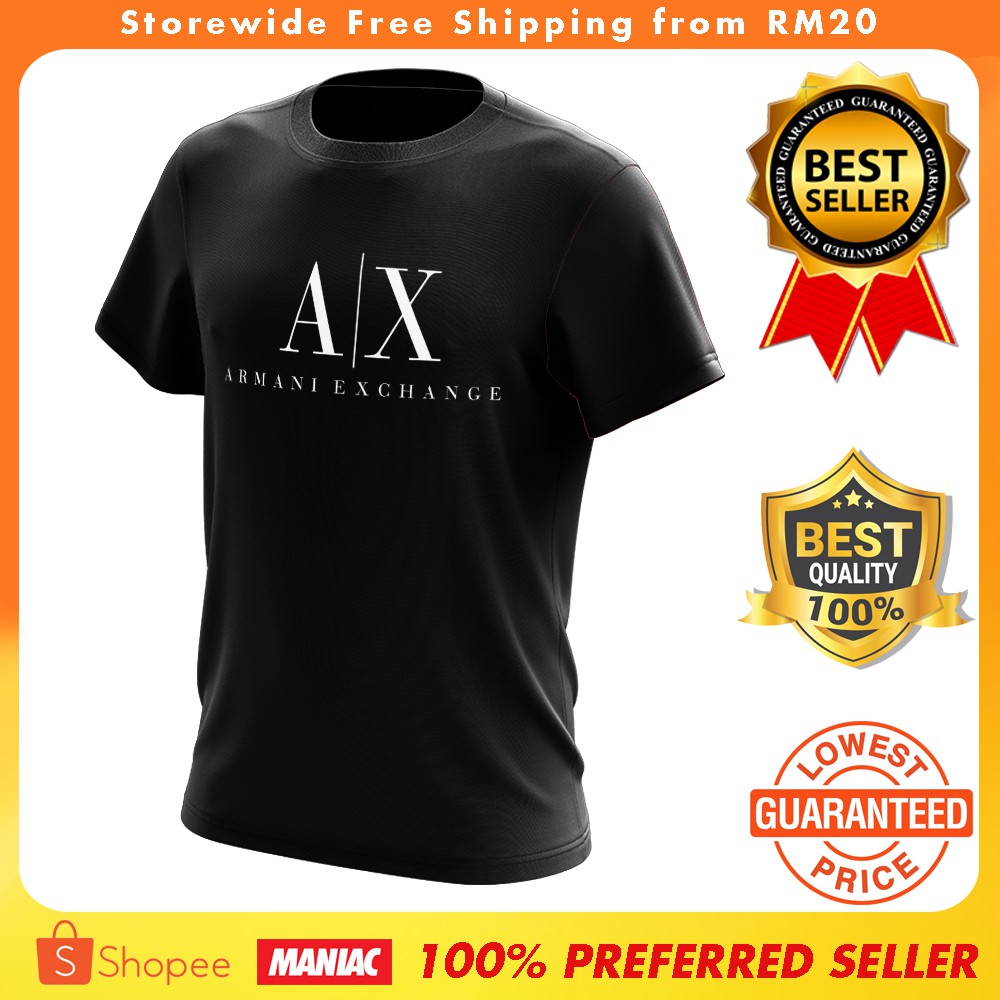 Armani Exchange AX Tshirt Unisex 100 High Quality Cotton Tee