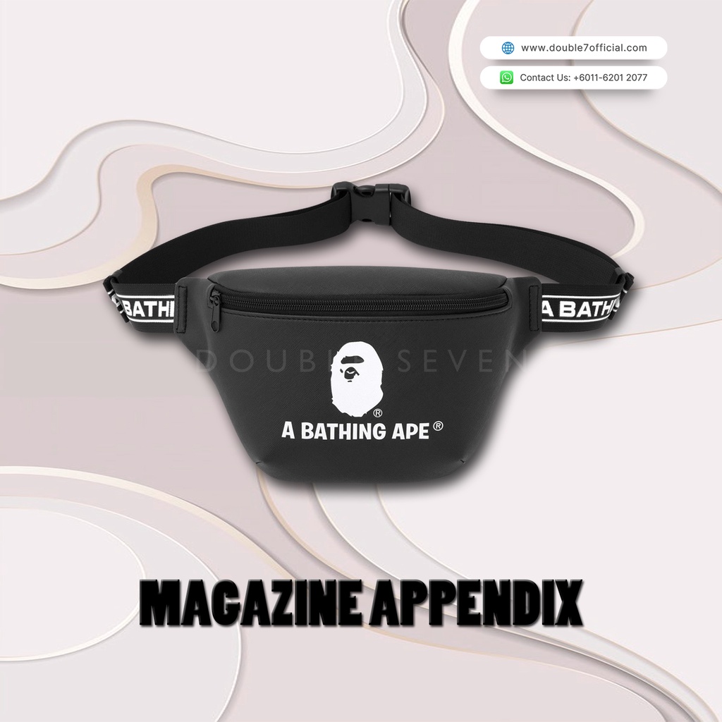 Bape Magazine Appendix Streetwear Unisex Waist Bag Japan Exclusive