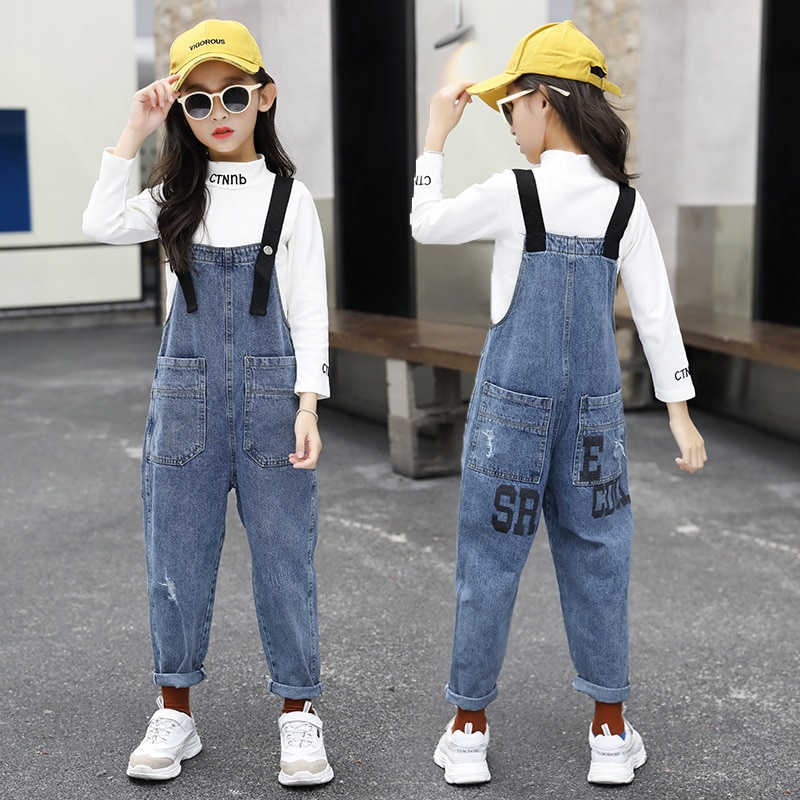 Denim jumpsuit hot sale for kids