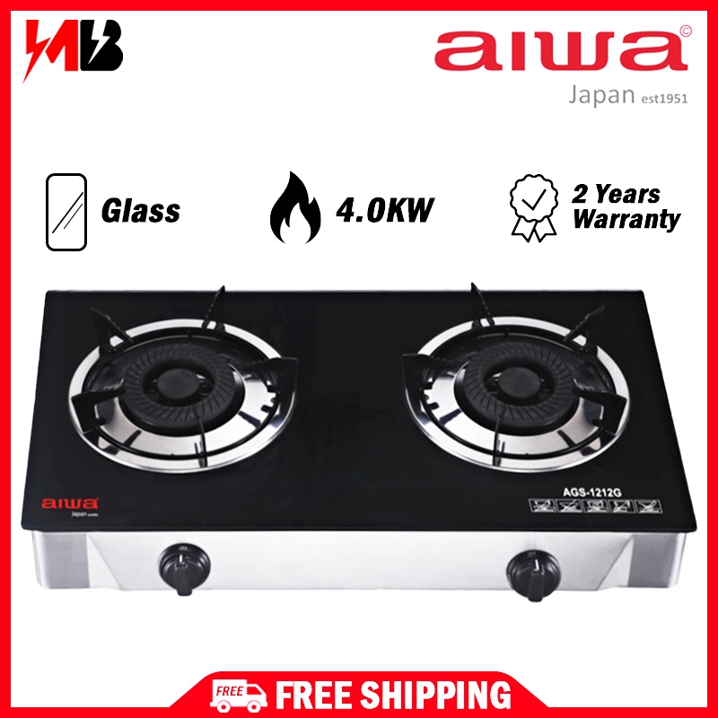 [ FREE SHIPPING ] Midea MGST211G / MGST211G 4.7kW Tabletop Glass Top Gas Stove / 2 Burners