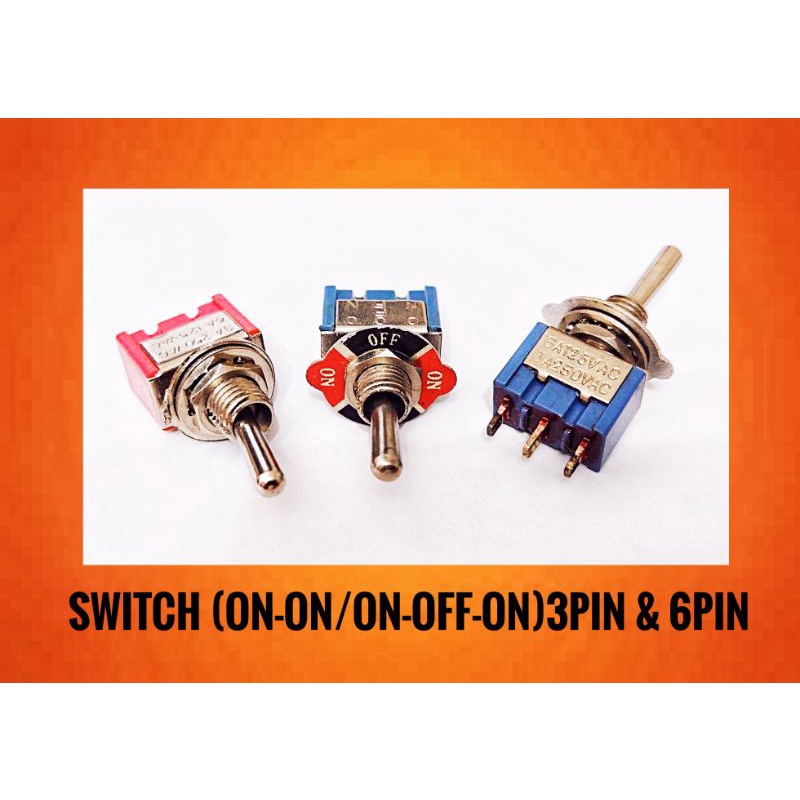[READY STOCK] MINI TOGGLE SWITCH MINIATURE SWITCH 3PIN/6PIN ON-ON AND ...