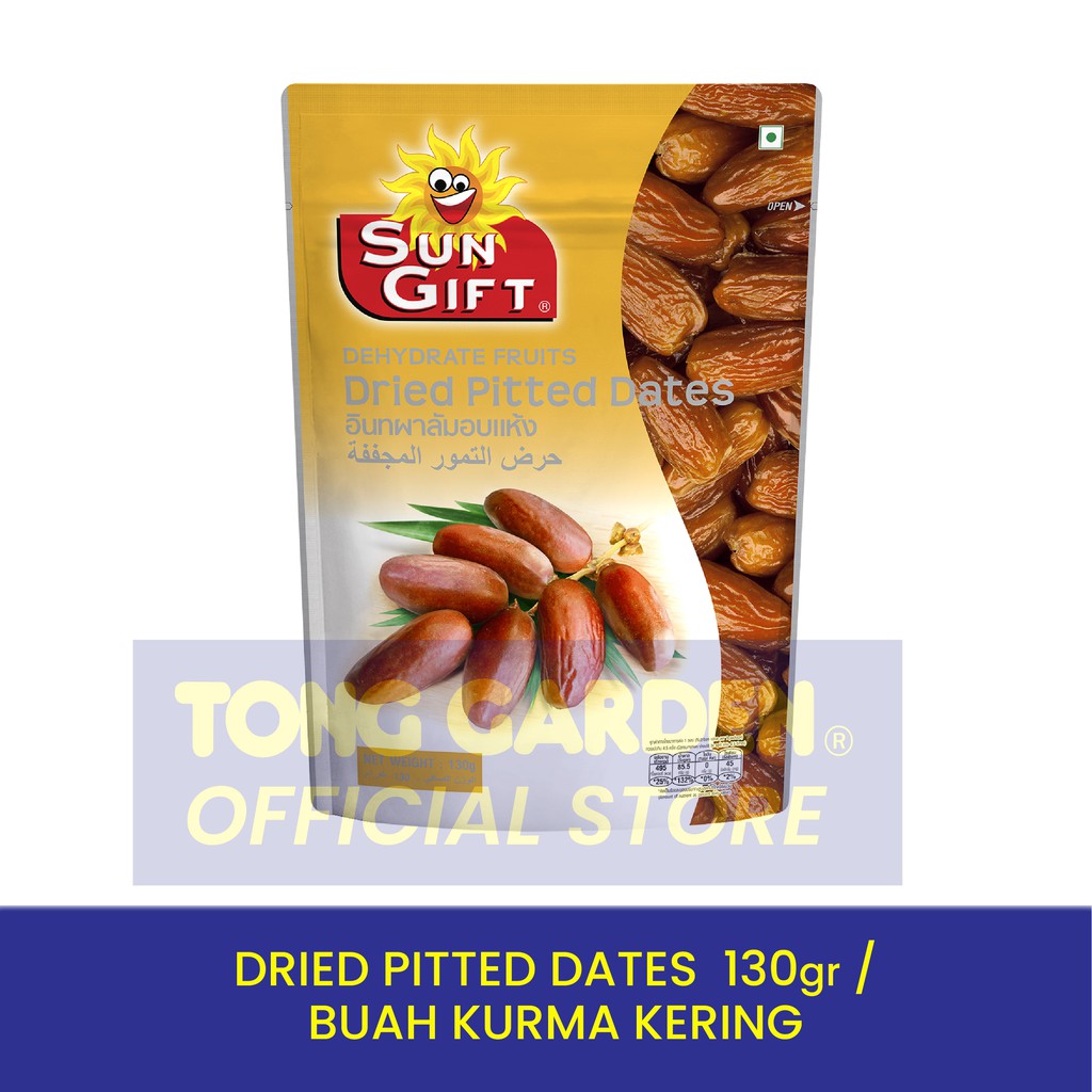 Tong Garden Dried Dates Sun Gift Tong Garden - Dried Pitted Dates 130 g ...