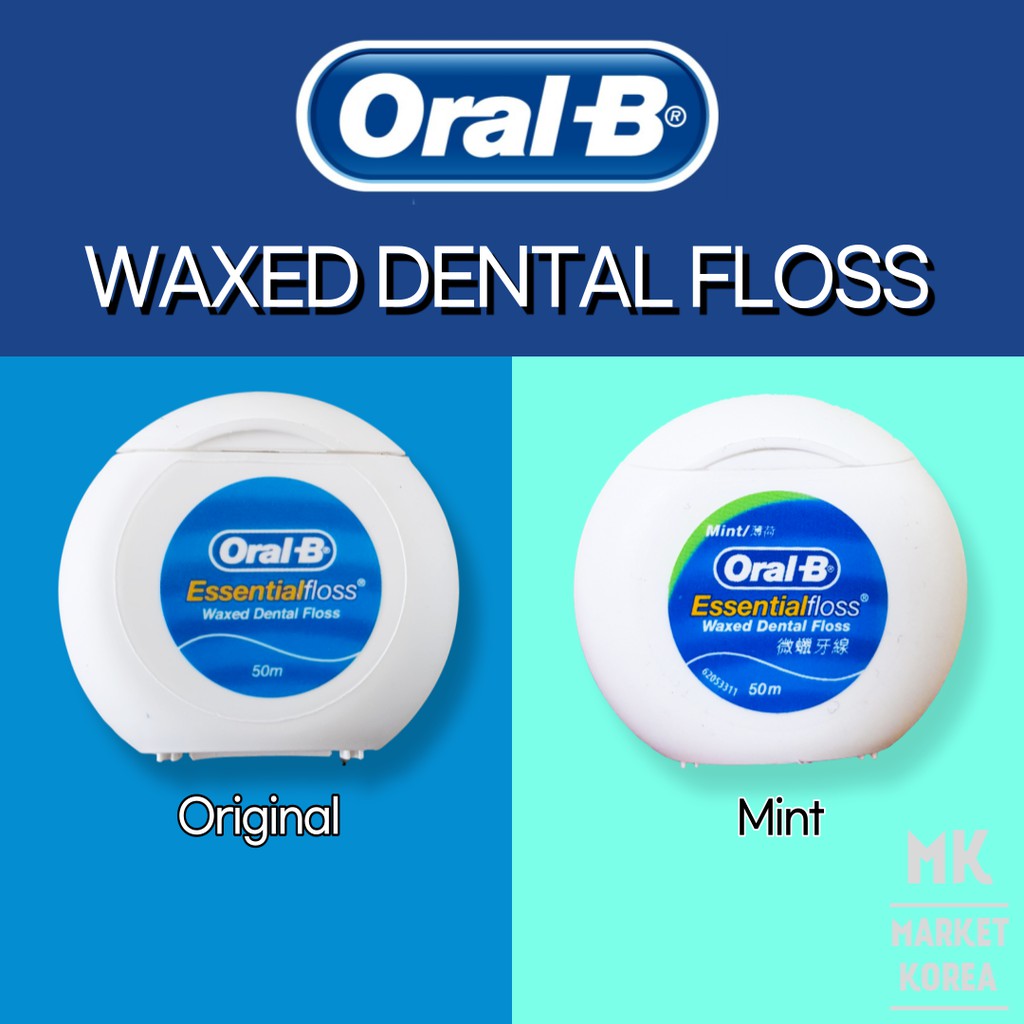 Oral B Essential Floss Waxed Dental Floss 50m Original/Mint | Shopee ...