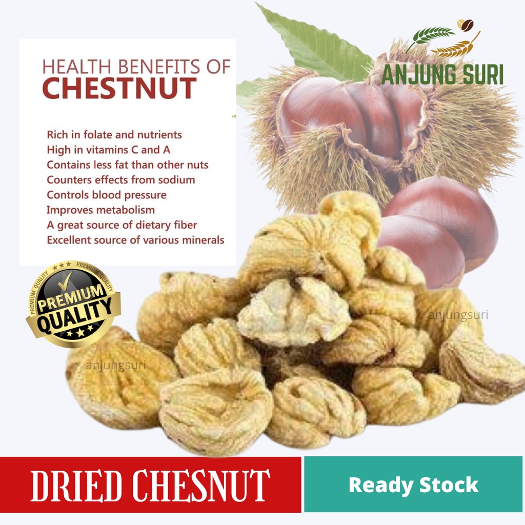 Dried Chestnut Without Shell Buah Berangan Tanpa Kulit (Premium) 125gm ...