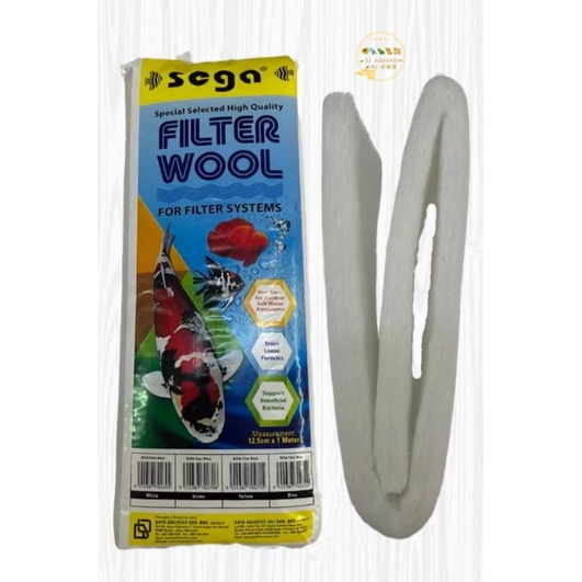 Sega Fish Filter Wool Systems White Thick For Filter System Aquarium ...