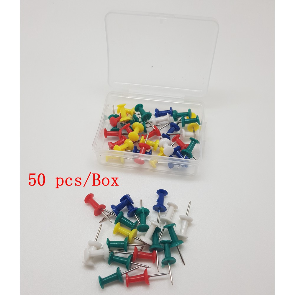 Push Pin/Colored Push Pins 50pcs/box (Ready Stock) | Shopee Malaysia