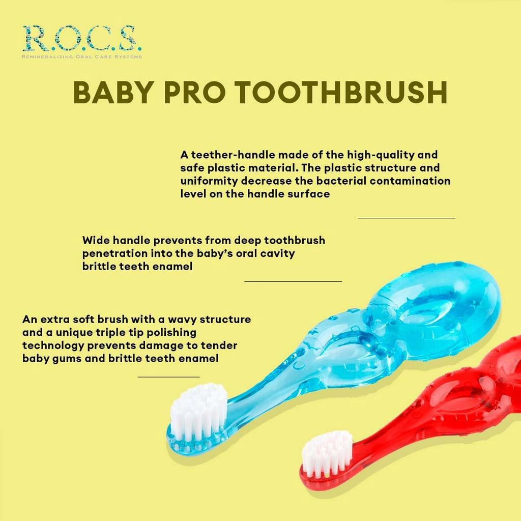 ROCS - Baby Pro Toothbrush (0-3 years old) | Shopee Malaysia
