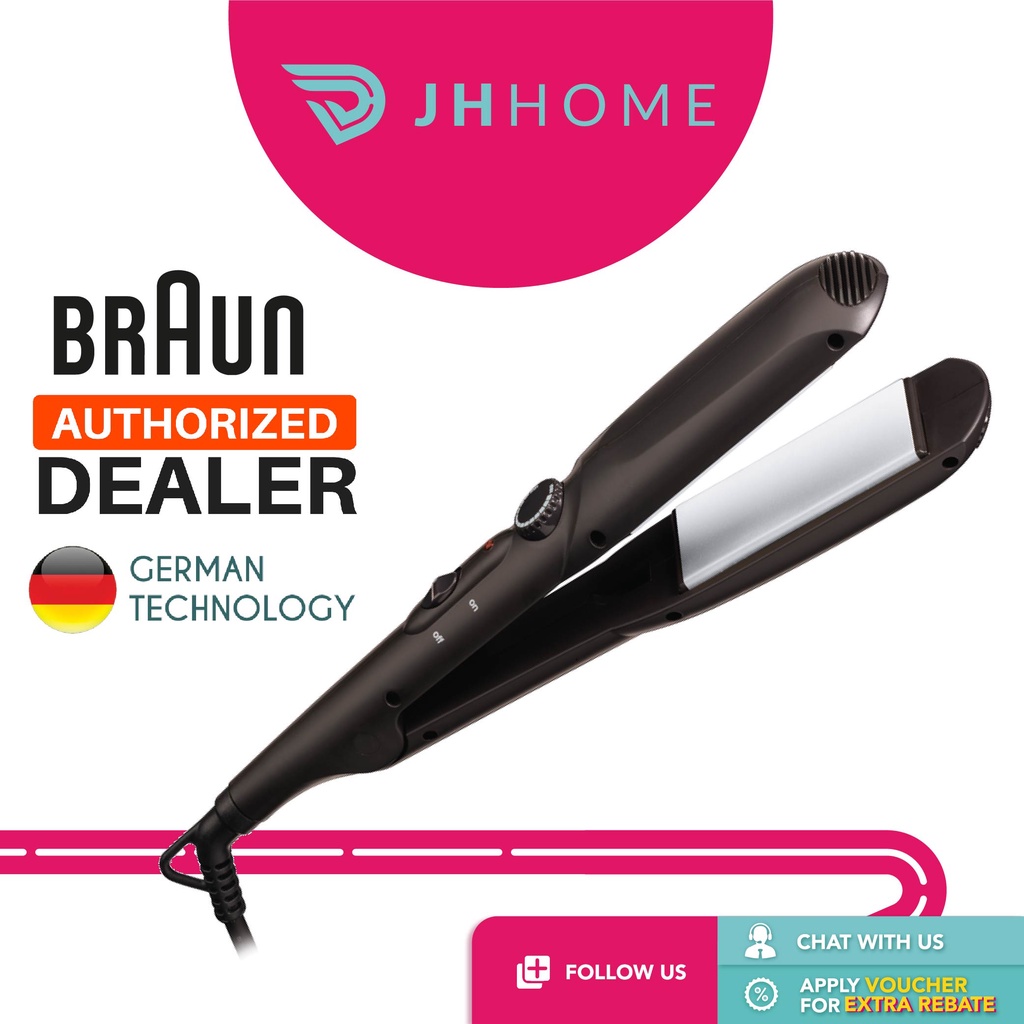 Braun Germany Satin Hair 3 Straightener With Wide Plates St310