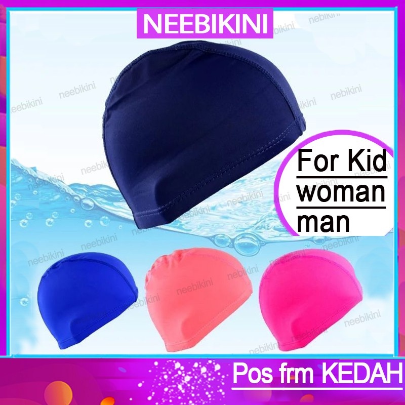 A24A Man Swimcap kids cap adult swimming cap women head cover dewasa