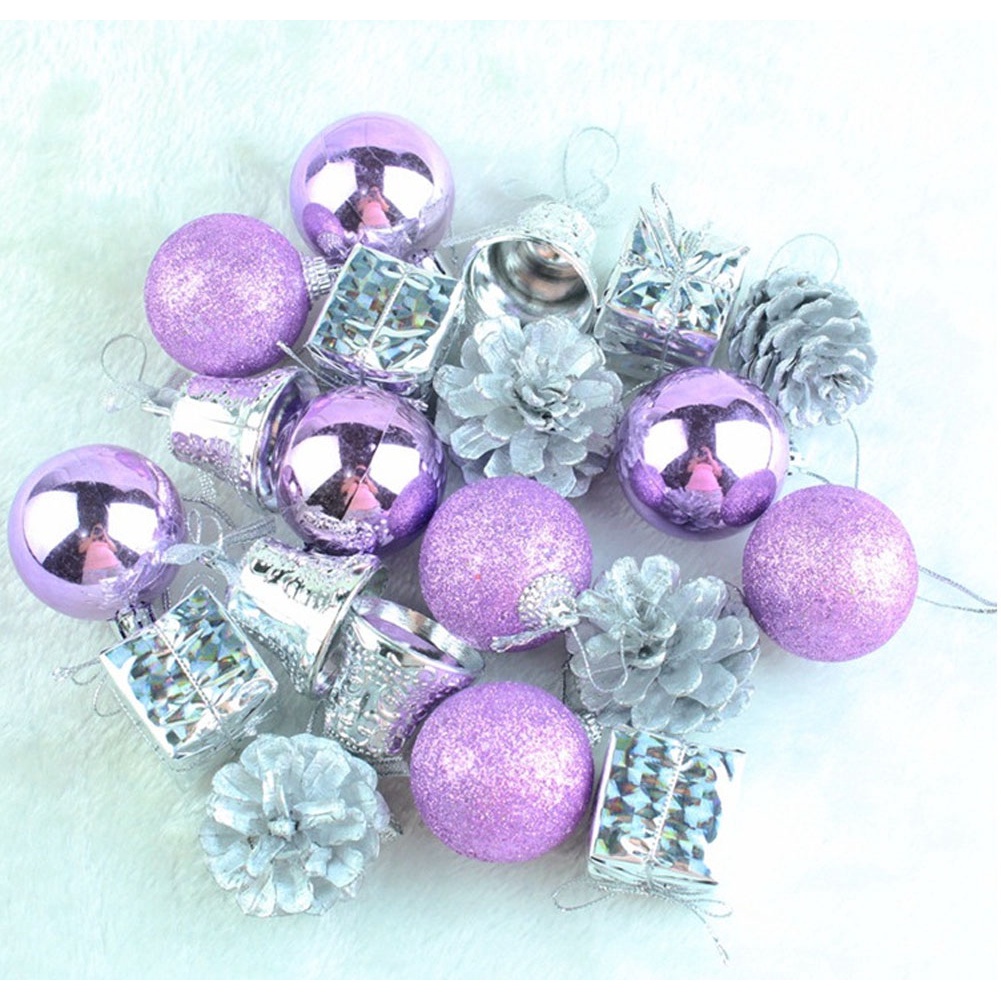 20PC Christmas Purple Christmas Pendant Christmas Tree Decoration Many