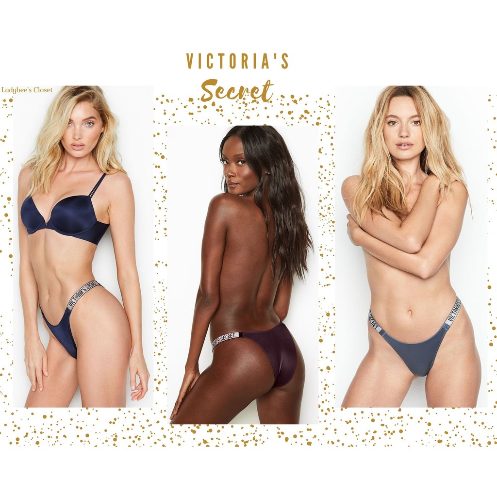 Victorias Secret Rhinestone Shine Strap Brazilian Panty Brazilian Cut Panty Shopee Malaysia