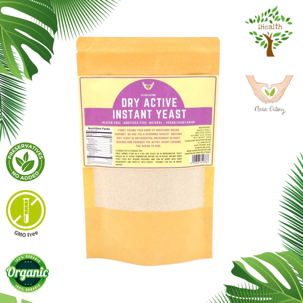 Clean Eating Dry Active Instant Yeast / Ragi Segera Aktif Kering (100g