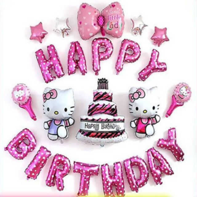 🎉🎈SET BELON BIRTHDAY ALUMINIUM FOIL- HELLO KITTY🎈🎉 | Shopee Malaysia