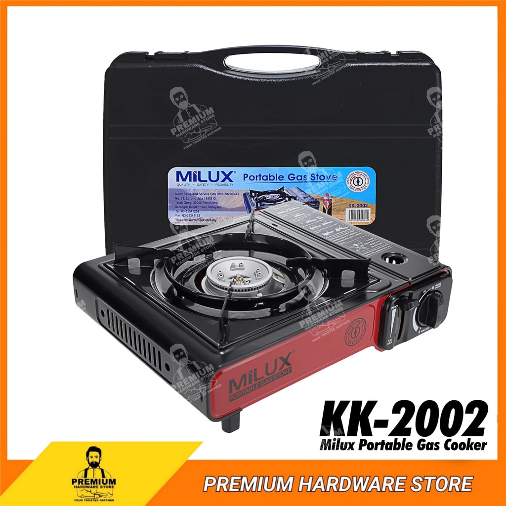 MILUX Portable Gas Stove KK2002 Outdoor Steamboat Picnic Camping Mini