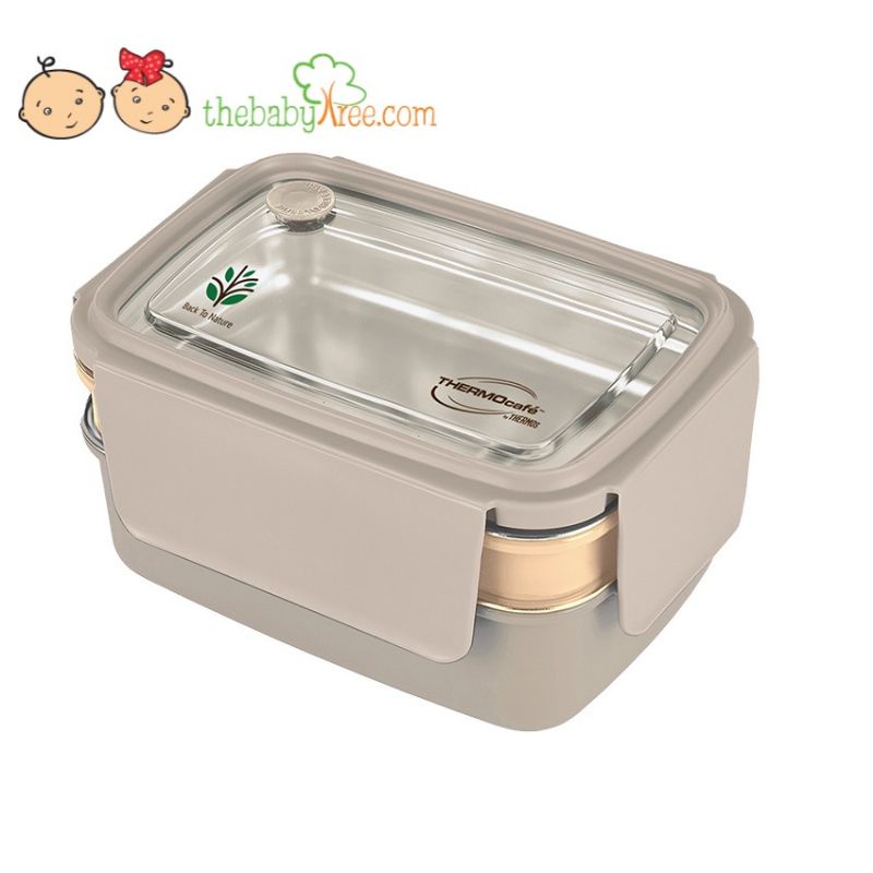 Thermocafe 1300ml Two Layer Stainless Steel Lunch Box / Bento Box