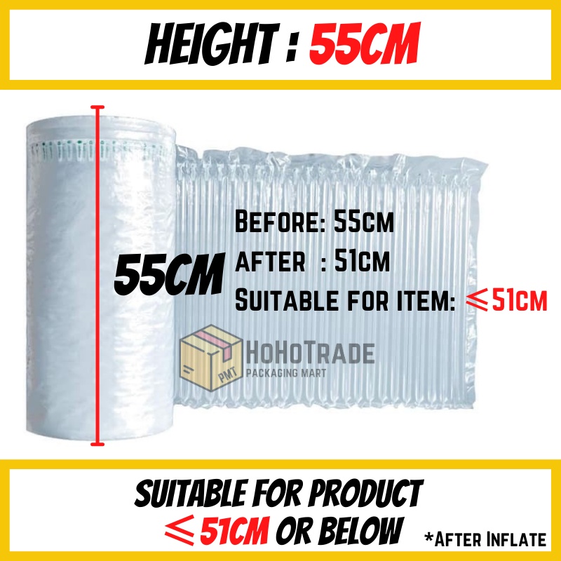 Air Bubble Tube 50Meter / 100Meter Inflatable Air Bubble Wrap 60um Air