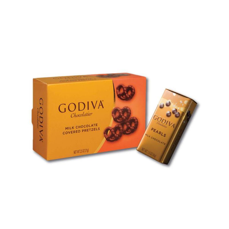 GODIVA Milk/Dark Pretzels Combo Pack (2 BOX Pretzels & 2 BOX Pearls ...