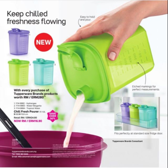 (Ready stock) Tupperware 1L Chill Fresh Pourer | Shopee Malaysia