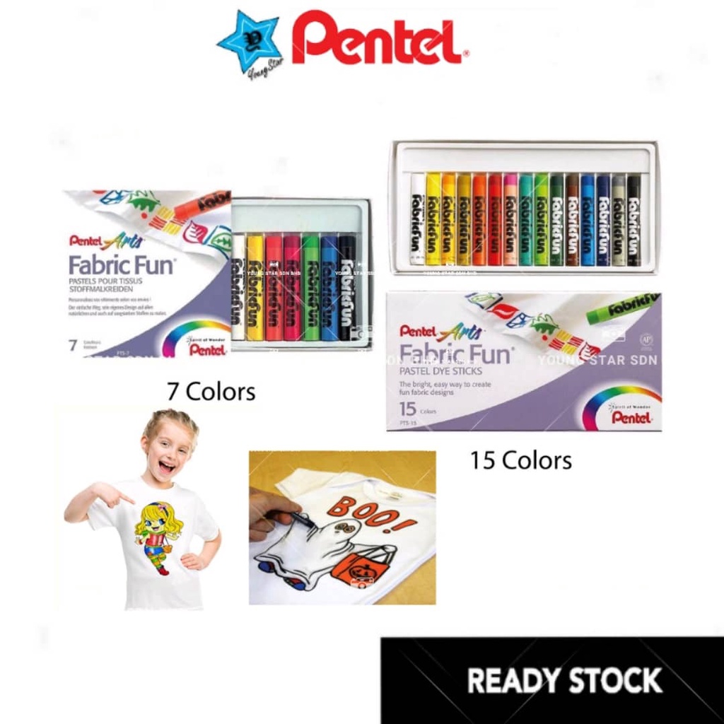 Pentel Arts Fabric Fun Pastel Dye Sticks ( 15 colours ) Shopee Malaysia