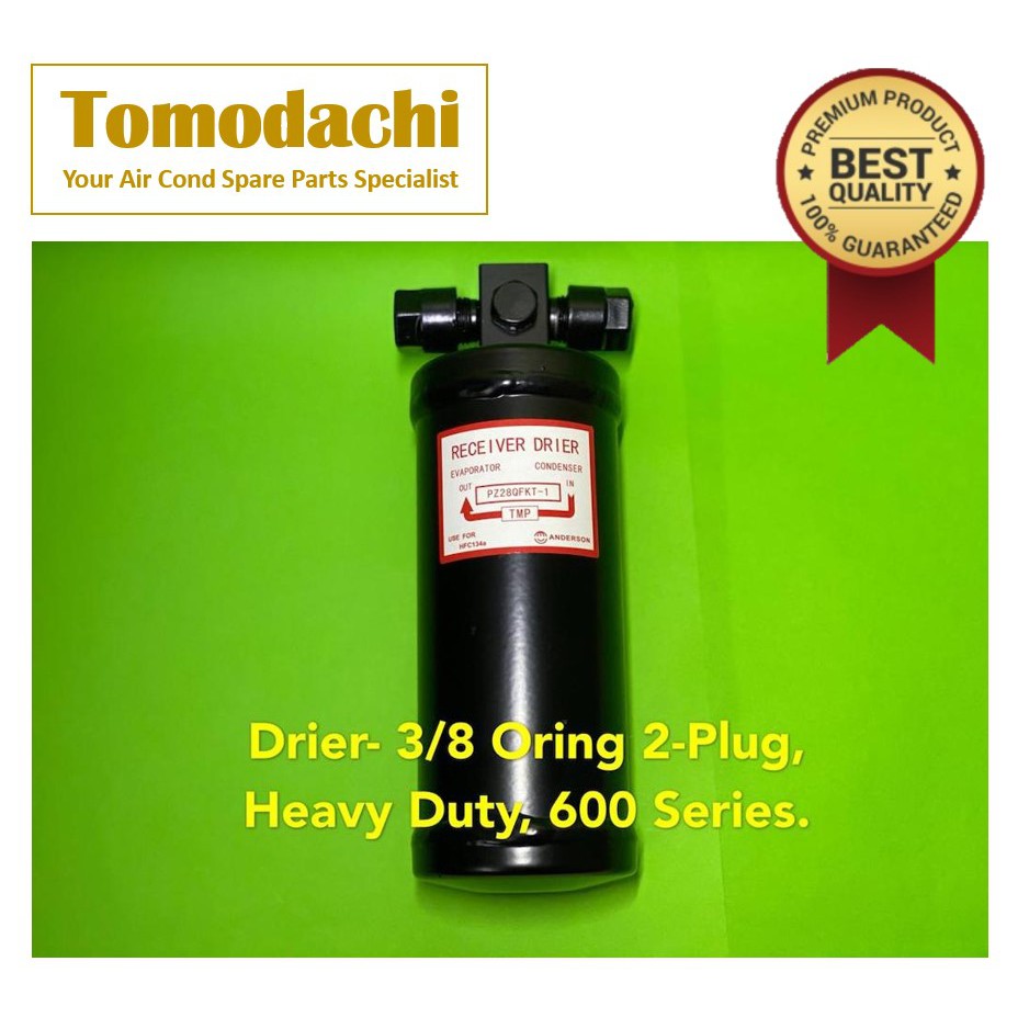 TOMODACHI Car Air Cond Receiver Drier Aircond 3/8 Oring 2-Plug Heavy ...