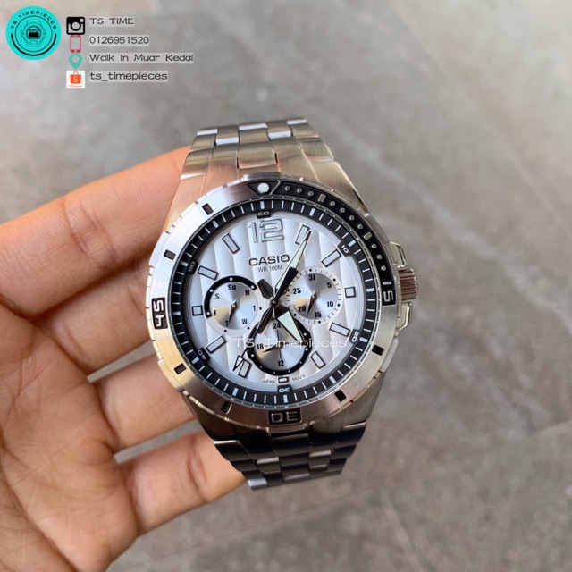 CASIO Marine Sport Stainless Steel Dive Watch MTD 1060D 7A2 MTD 1060D Shopee Malaysia