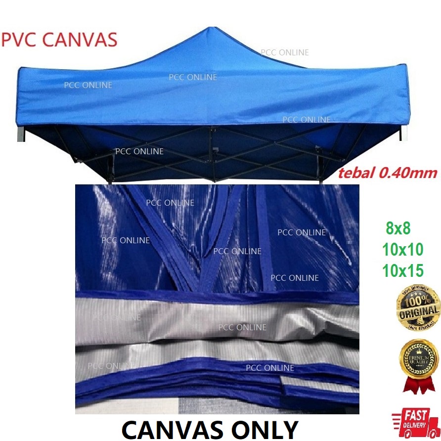 PVC Canopy Canvas 0.40mm 8x8/10X10/10X15 Canopy Canvas Roof / Kanvas