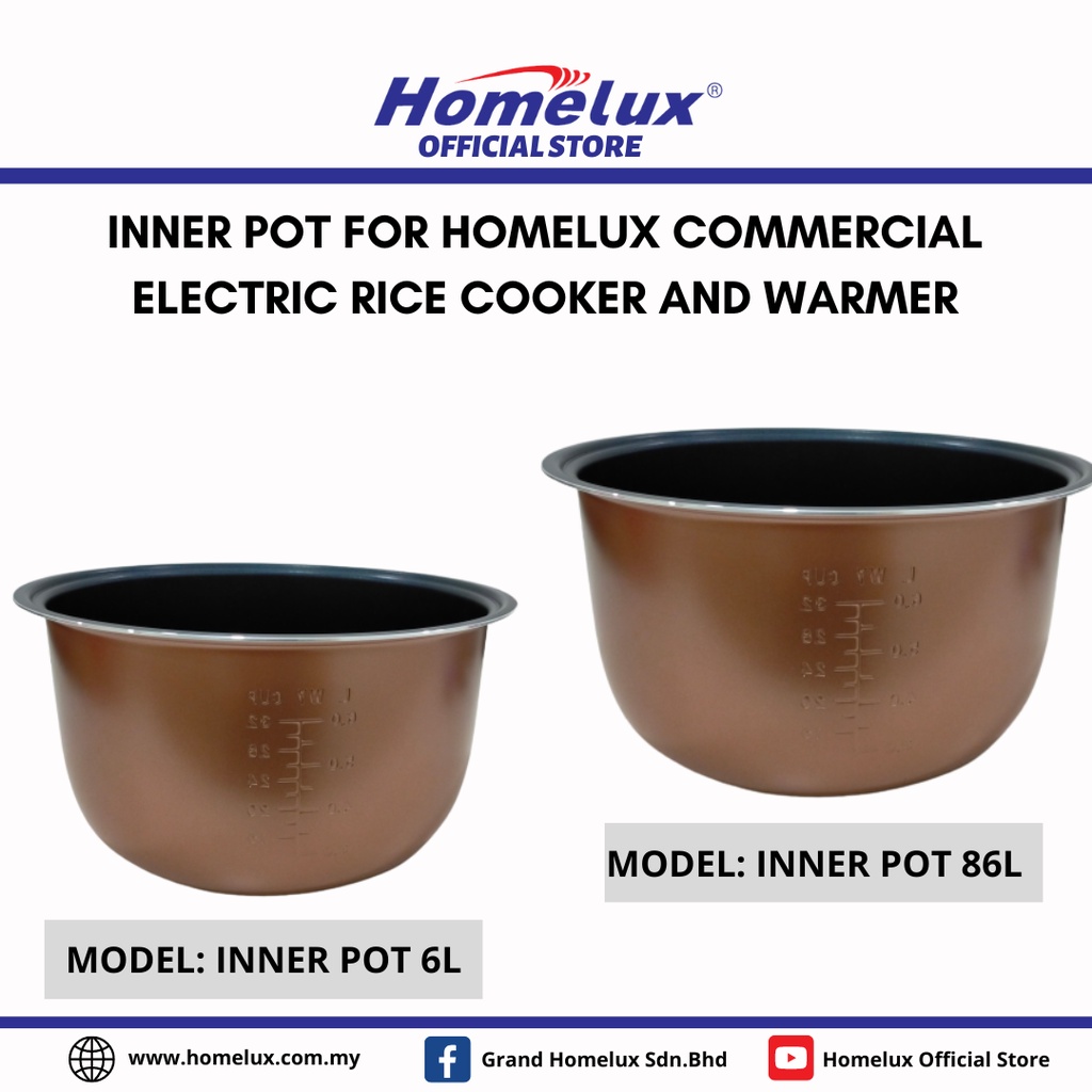 Inner Pot for Homelux Commercial Electric Rice Cooker and Warmer (Model