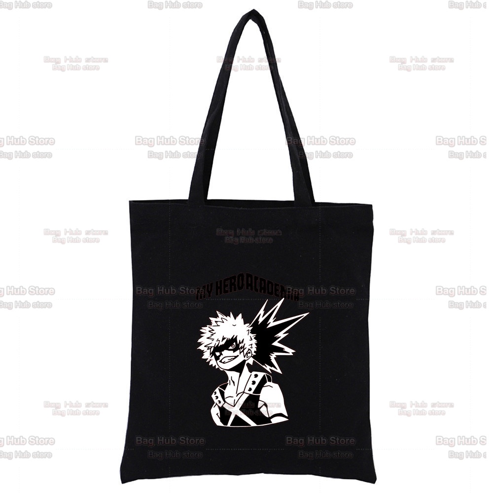 My Hero Academia Katsuki Bakugo Kawaii 90s Printing Canvas Bag Shopper ...