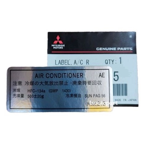 ORIGINAL MITSUBISHI EVOLUTION 9 CT9A AC LABEL | Shopee Malaysia