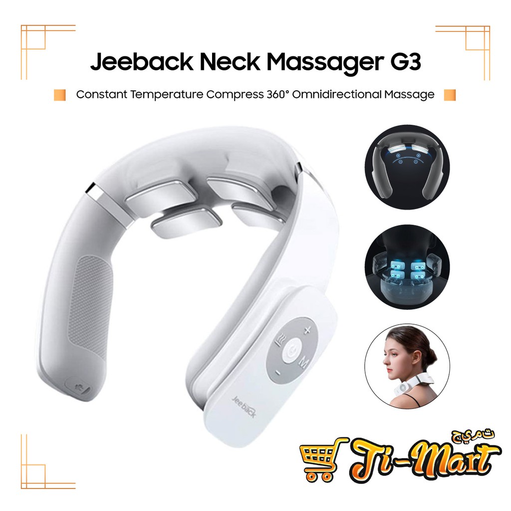 Xiaomi Youpin Jeeback G3 Neck Massager [Electric, Wireless TENS Pulse, Relieve Neck Pain, 4 Head Vibrator / Heating]