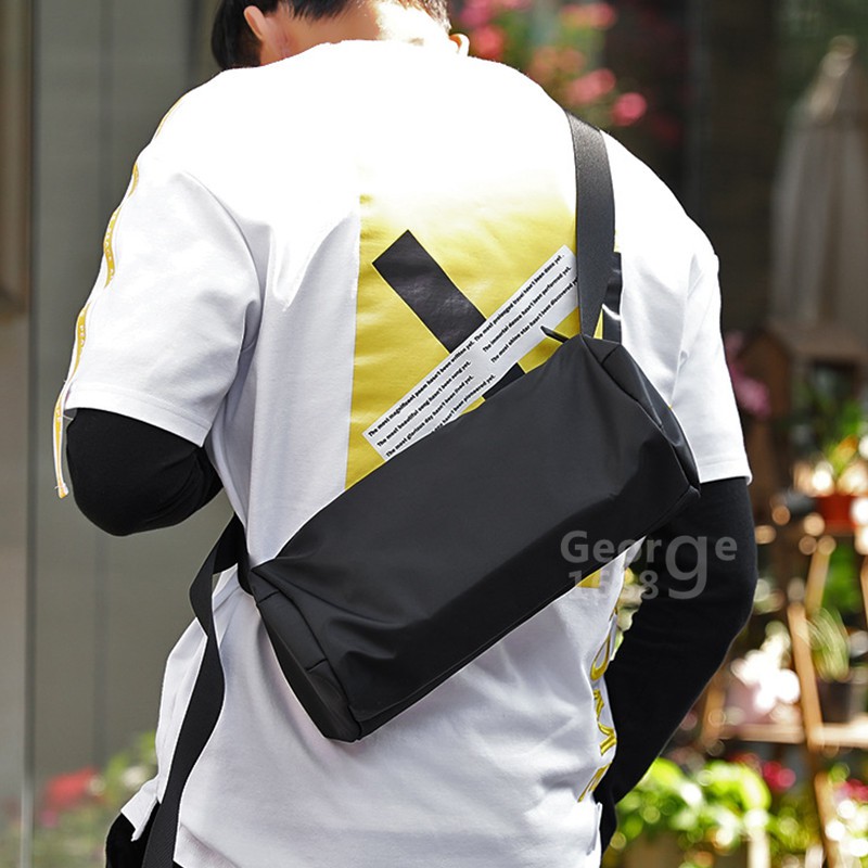 Original Street Wear E & S Men's Cylindrical Small Bag Street Hip-Hop ...