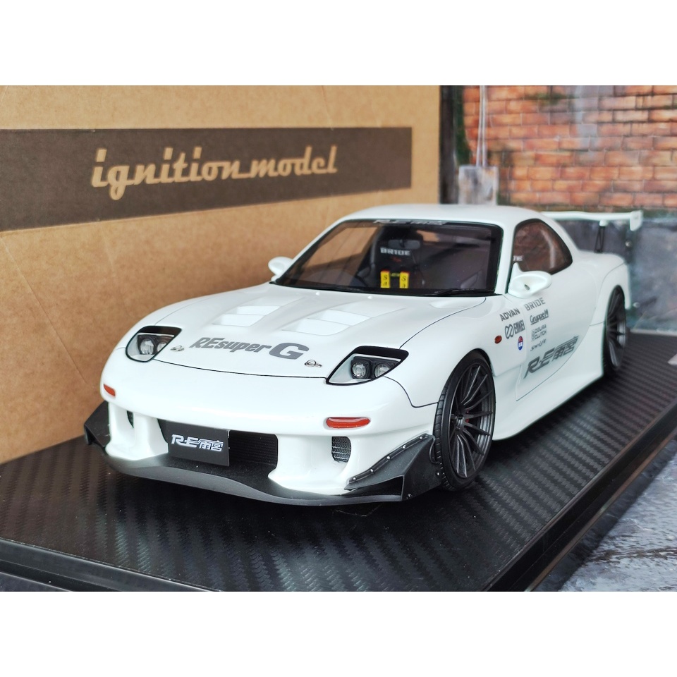 RX7 1/18 Car model ignition RX7 RE Amemiya White ig1232 1:18 Gift ok ...