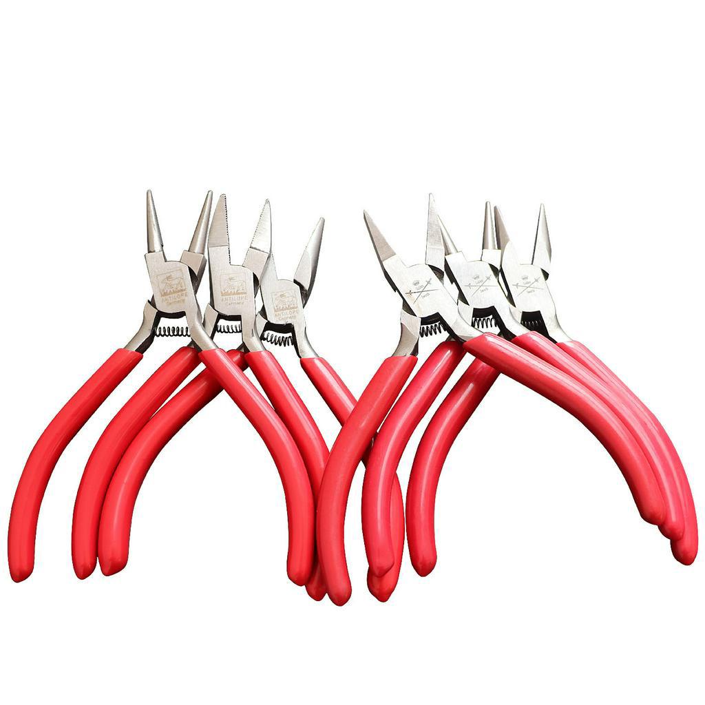Precision Needle Nose Pliers with SpringLoaded Flat Round Jaws and