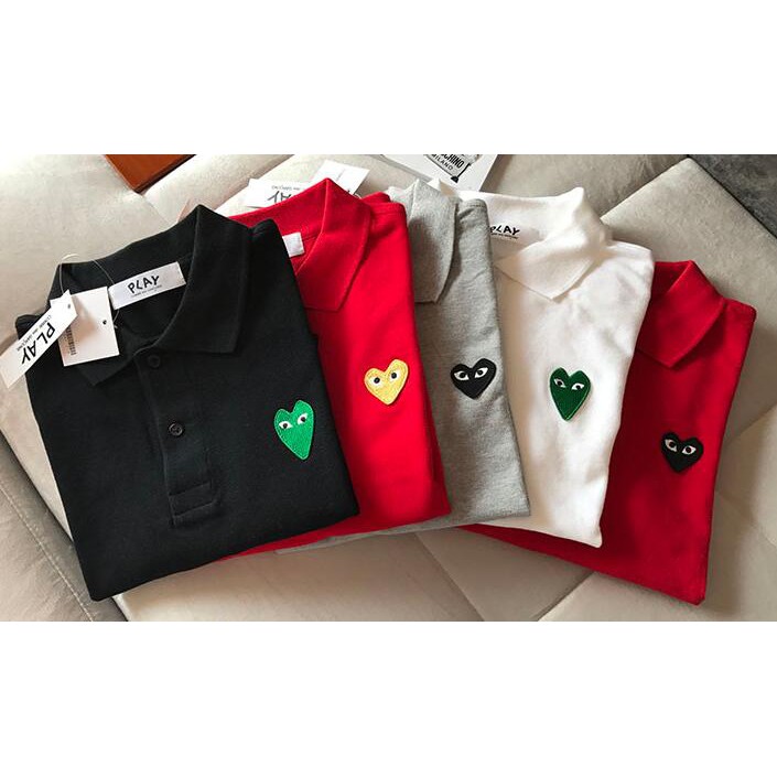 Cdg play couple shirt best sale