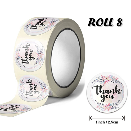 500Pcs Sticker Thank You Roll Seal Label Scrapbook Paper Round Circle ...