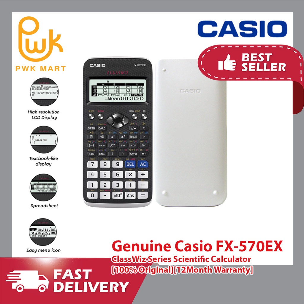 🔥100% Original🔥Genuine Casio FX-570EX ClassWiz Series Scientific ...