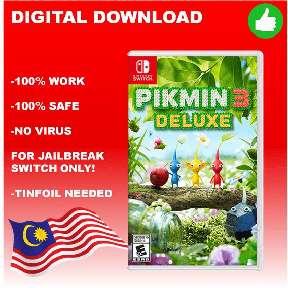 NSW PIKMIN 3 Deluxe Nintendo Switch Jailbreak Game Digital Download 100