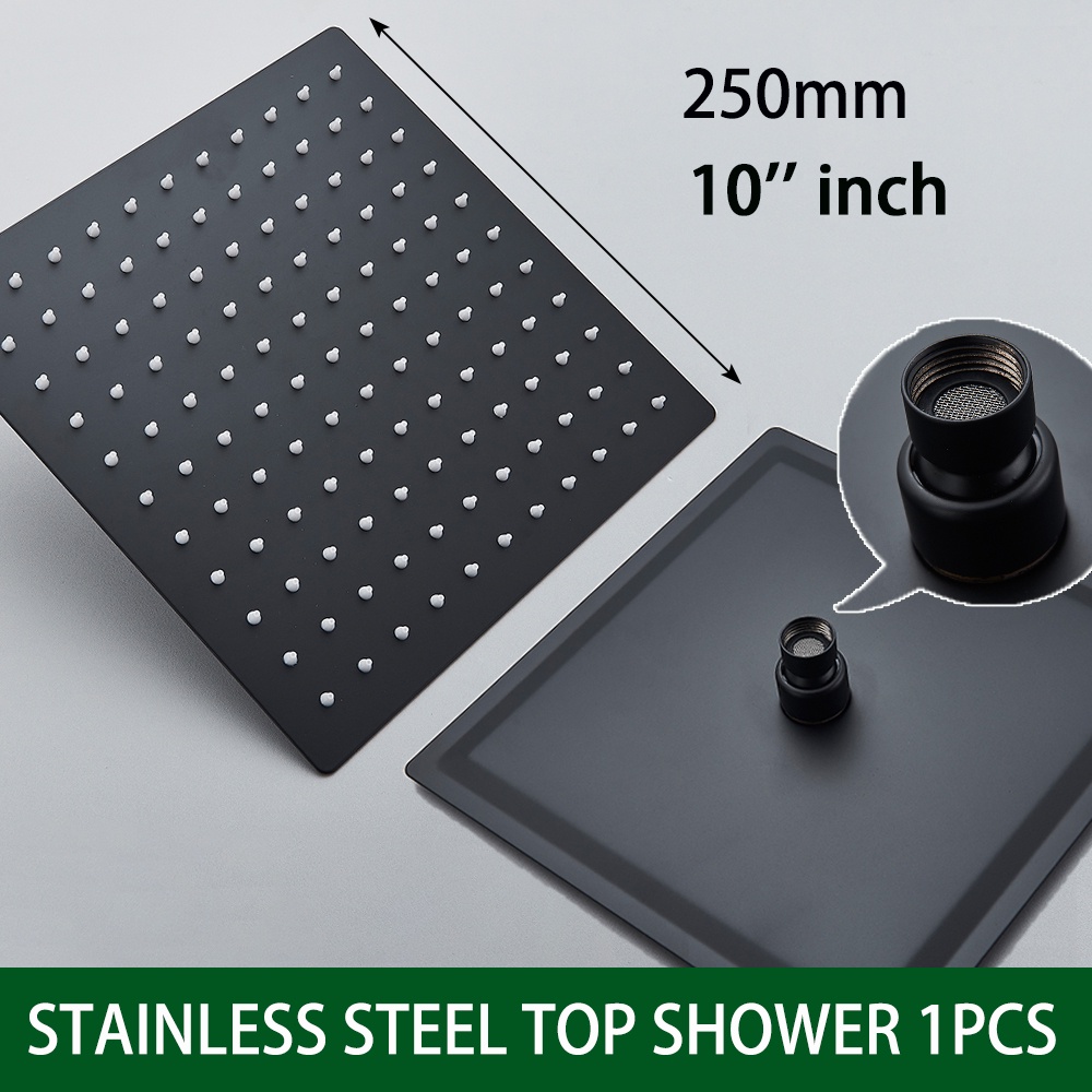 Ultra Thin 201 Stainless Steel Rain Shower Head Square (8/10/12 ...