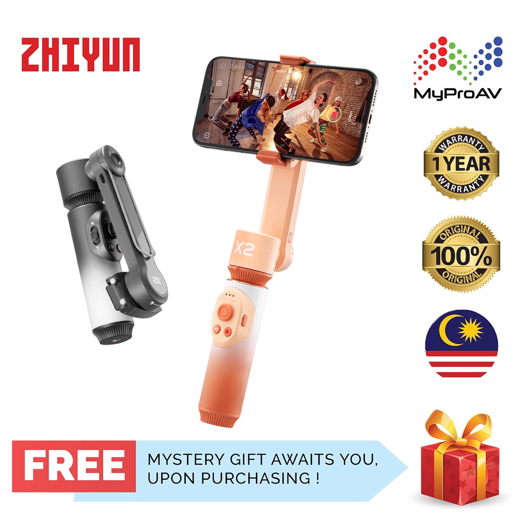 ZHIYUN Smooth-X2 Smartphone Gimbal Stabilizer (Black/Orange) 2 Axis ...