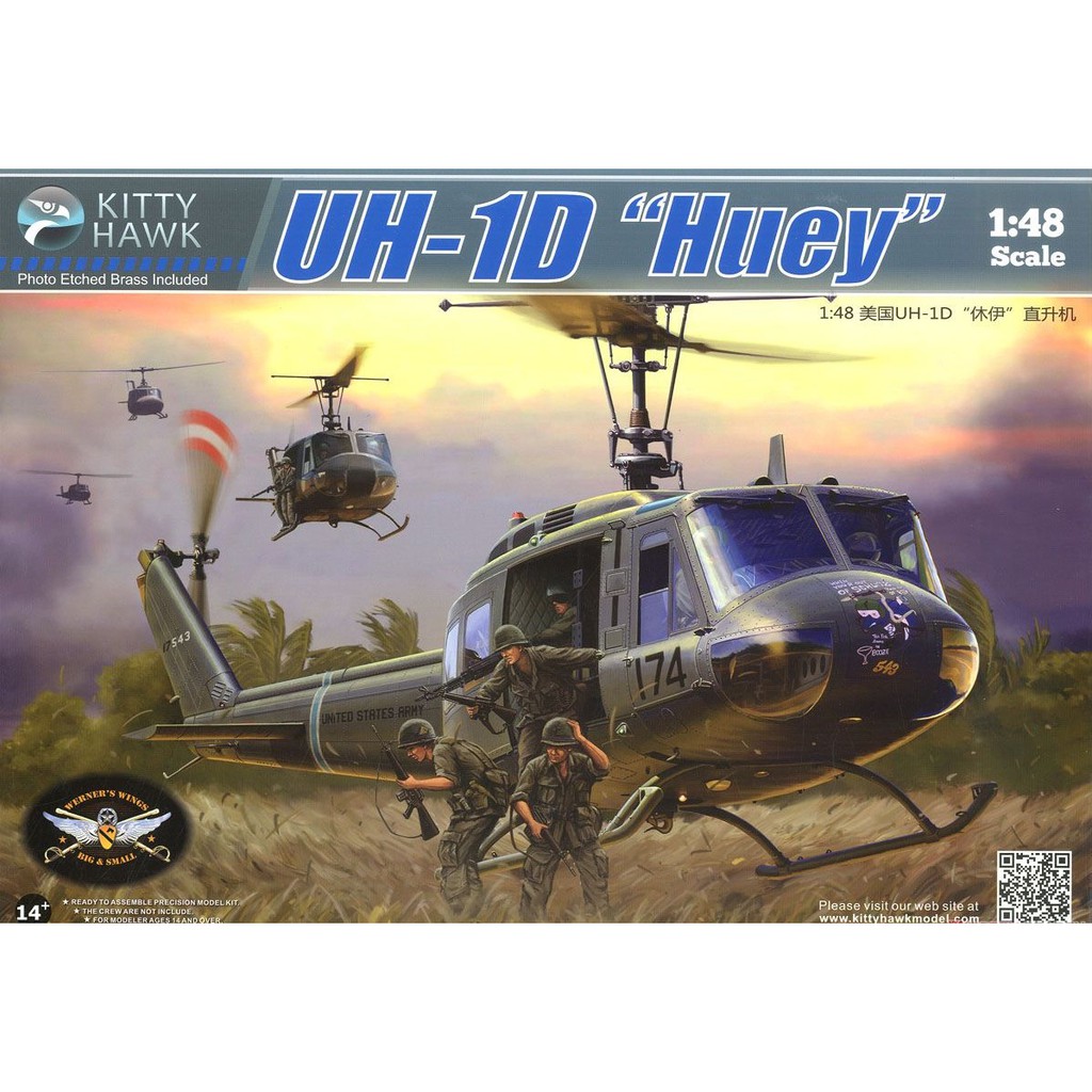 Kitty Hawk 1/48 UH-1D Huey Model Kit | Shopee Malaysia