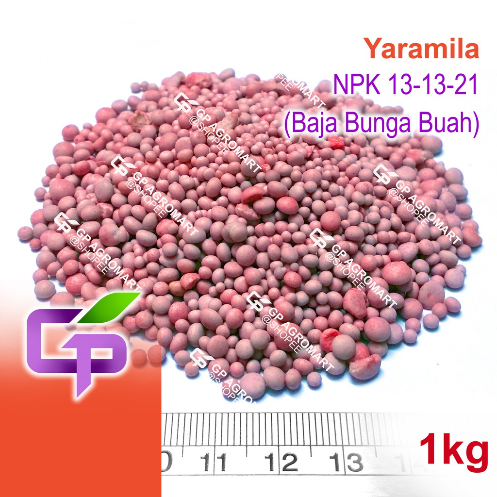 1kg Baja Yaramila NPK 13-13-21 / Baja Bunga Buah / Baja Merah / Yara ...