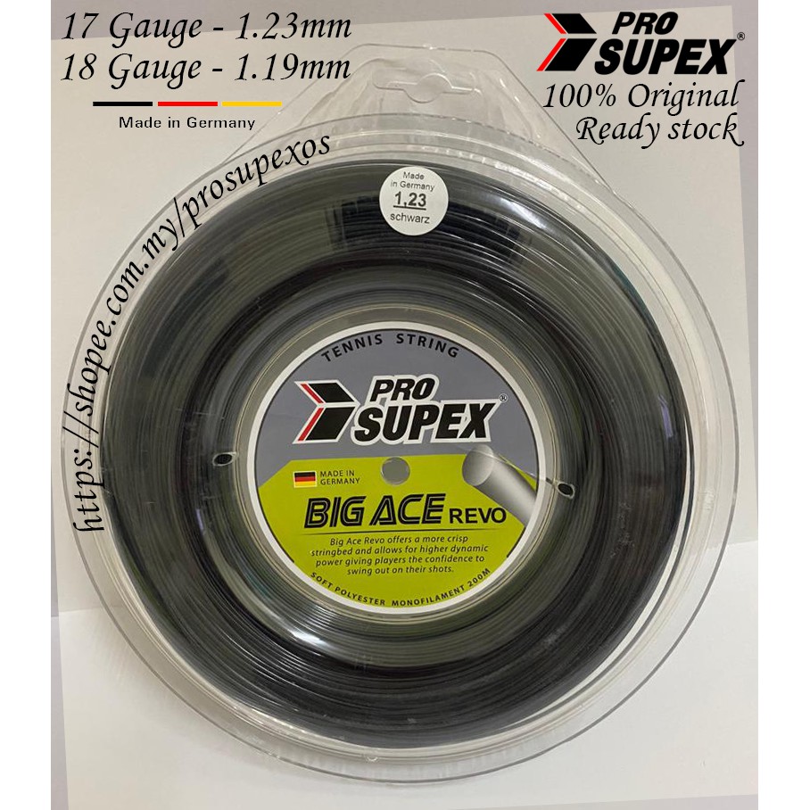 Pro Supex BIG ACE REVO 200m reel 1.23 1.19mm Made in Germany round