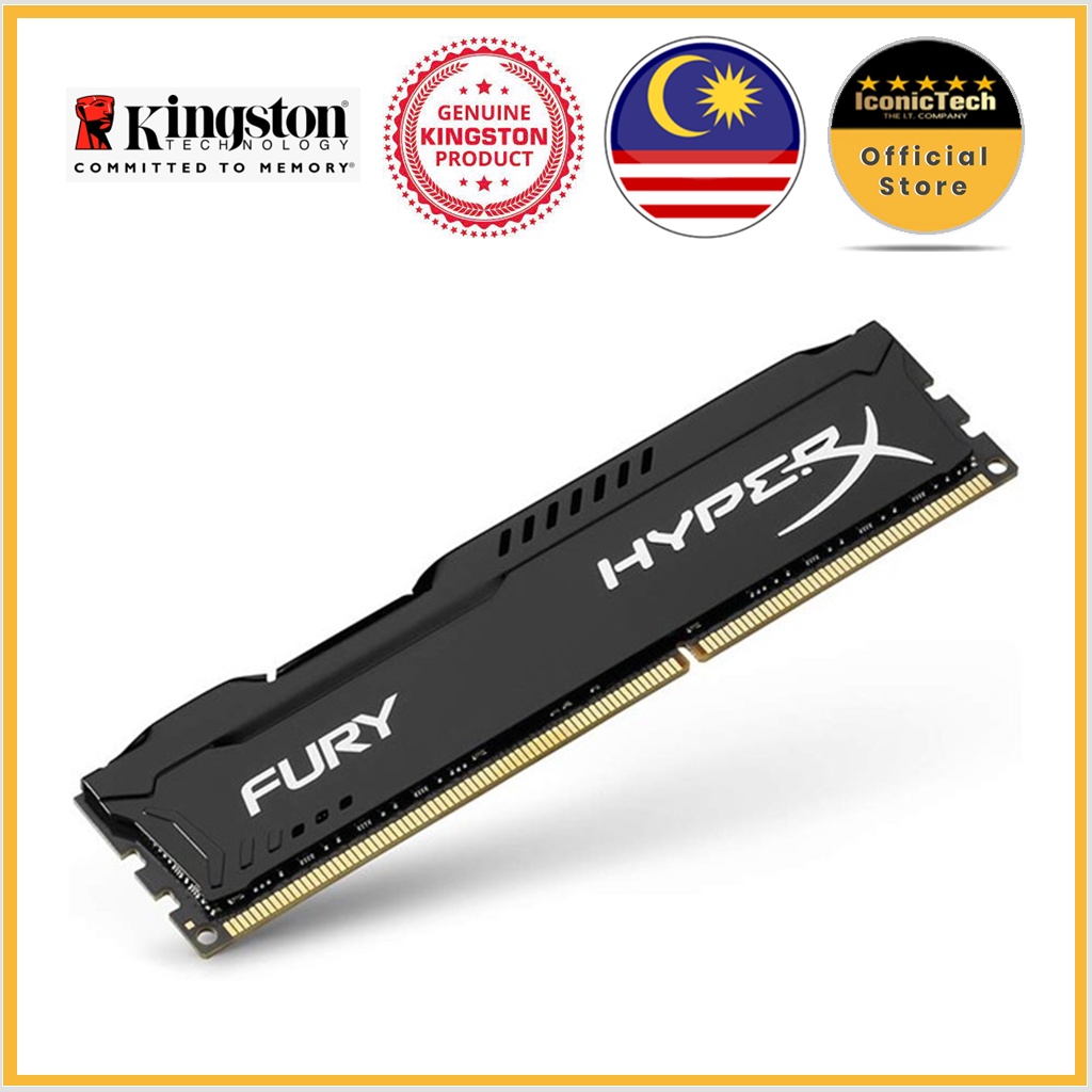 Kingston HyperX FURY 8GB DDR3 1600MHz CL10 Gaming Ram BLACK