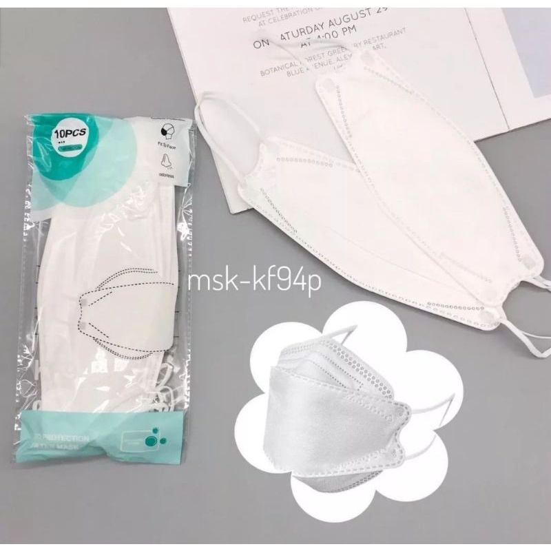 PUTIH Premium white kf94 mask contains 10 pcs | Shopee Malaysia