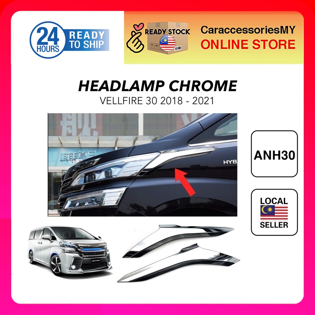 Toyota Vellfire ANH30 Headlight Eyebrow Trim accessories front headlamp