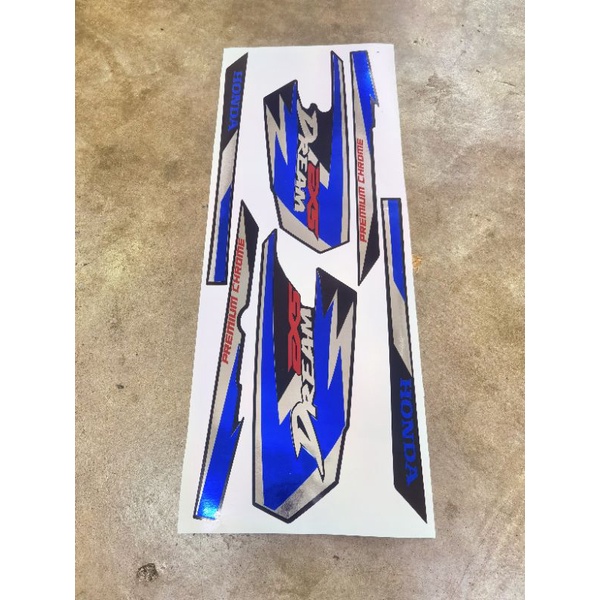 Honda EX5 Dream/EX5 High Power PREMIUM CHROME Sticker Overlap Computer ...