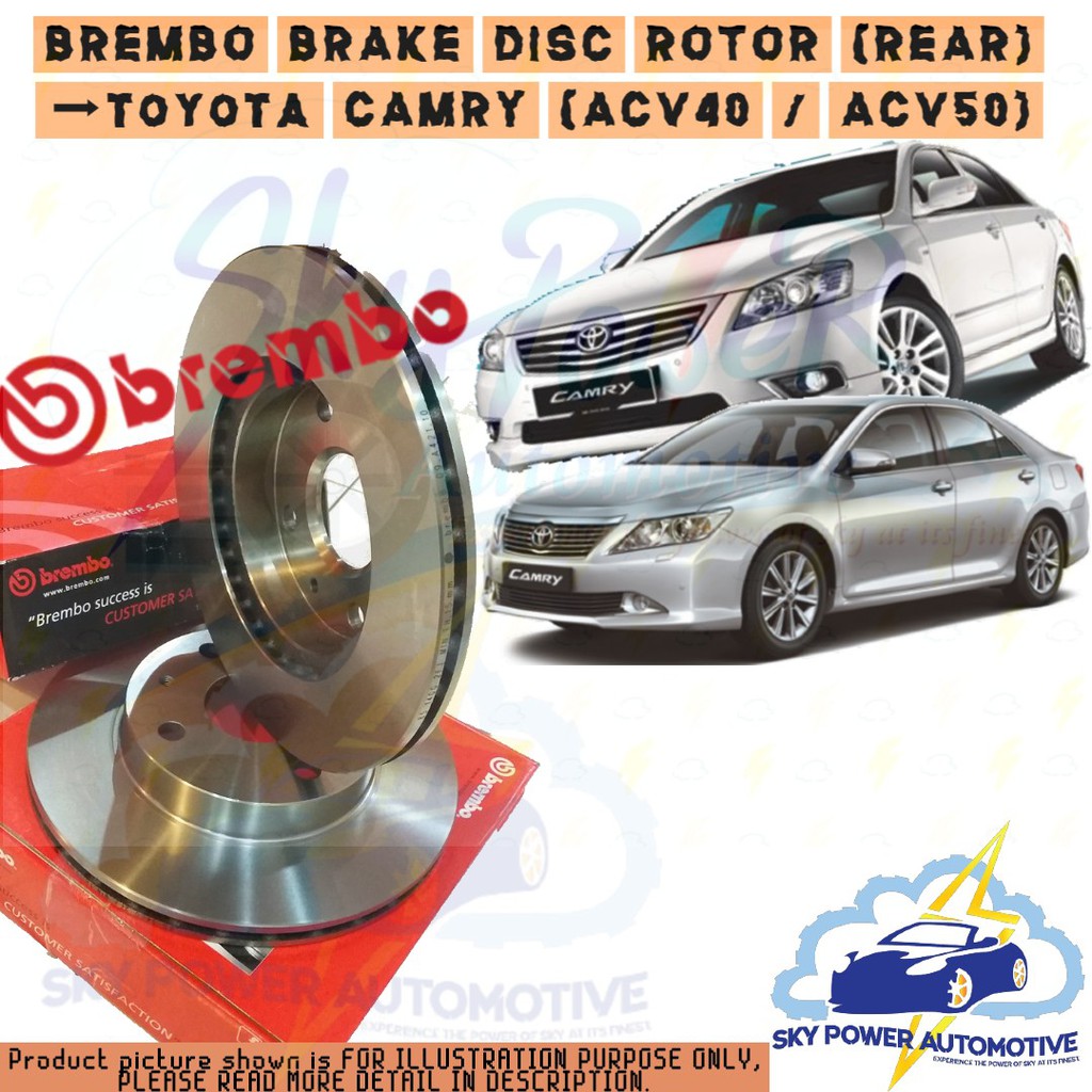 BREMBO TOYOTA CAMRY (ACV40/ACV50) BRAKE DISC ROTOR (REAR) Shopee Malaysia