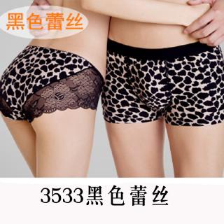 2PCS Fashion Sexy Leopard Couple Underwear Set Ice Silk Men's Breather  Boxers Shorts Women Lace Panties for Lover's UnderPants - AliExpress