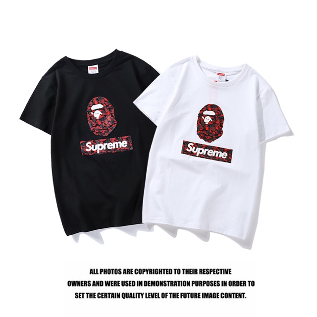 Supreme bape sales t shirt