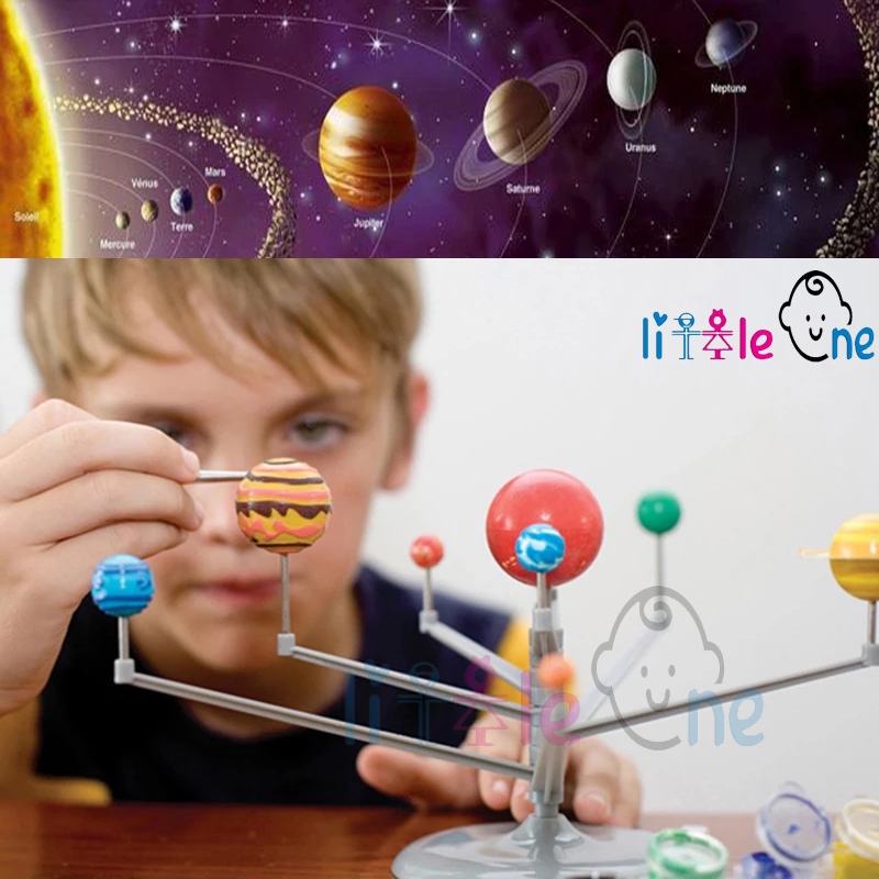 Solar System Model DIY Toys Child Science and Technology Learning Solar ...